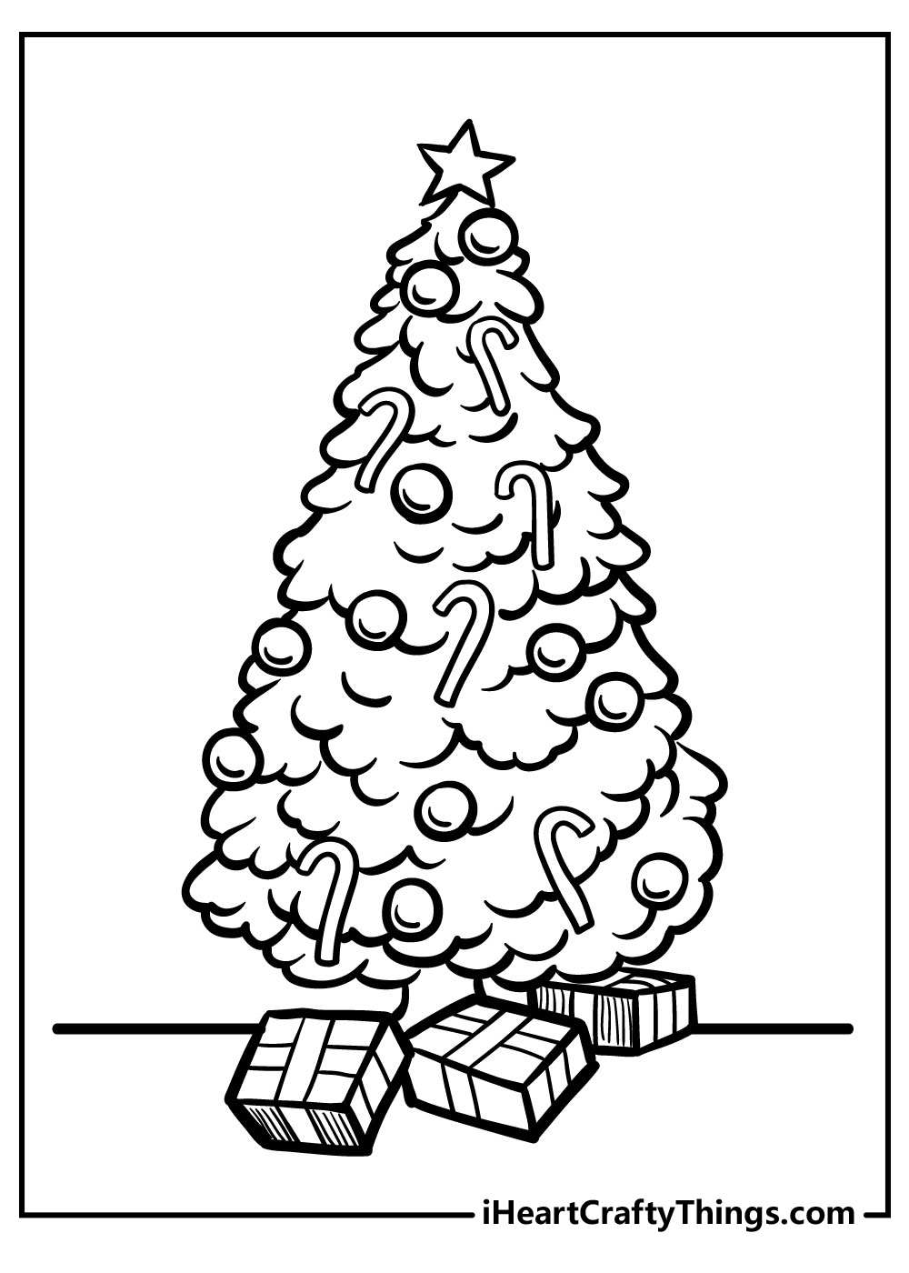 adult christmas tree coloring pages