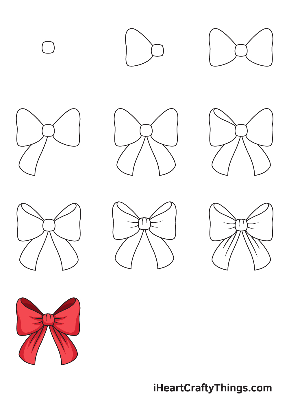 drawing ribbon in 9 steps