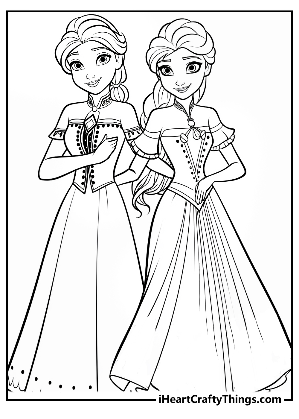 elsa and anna coloring pages free download