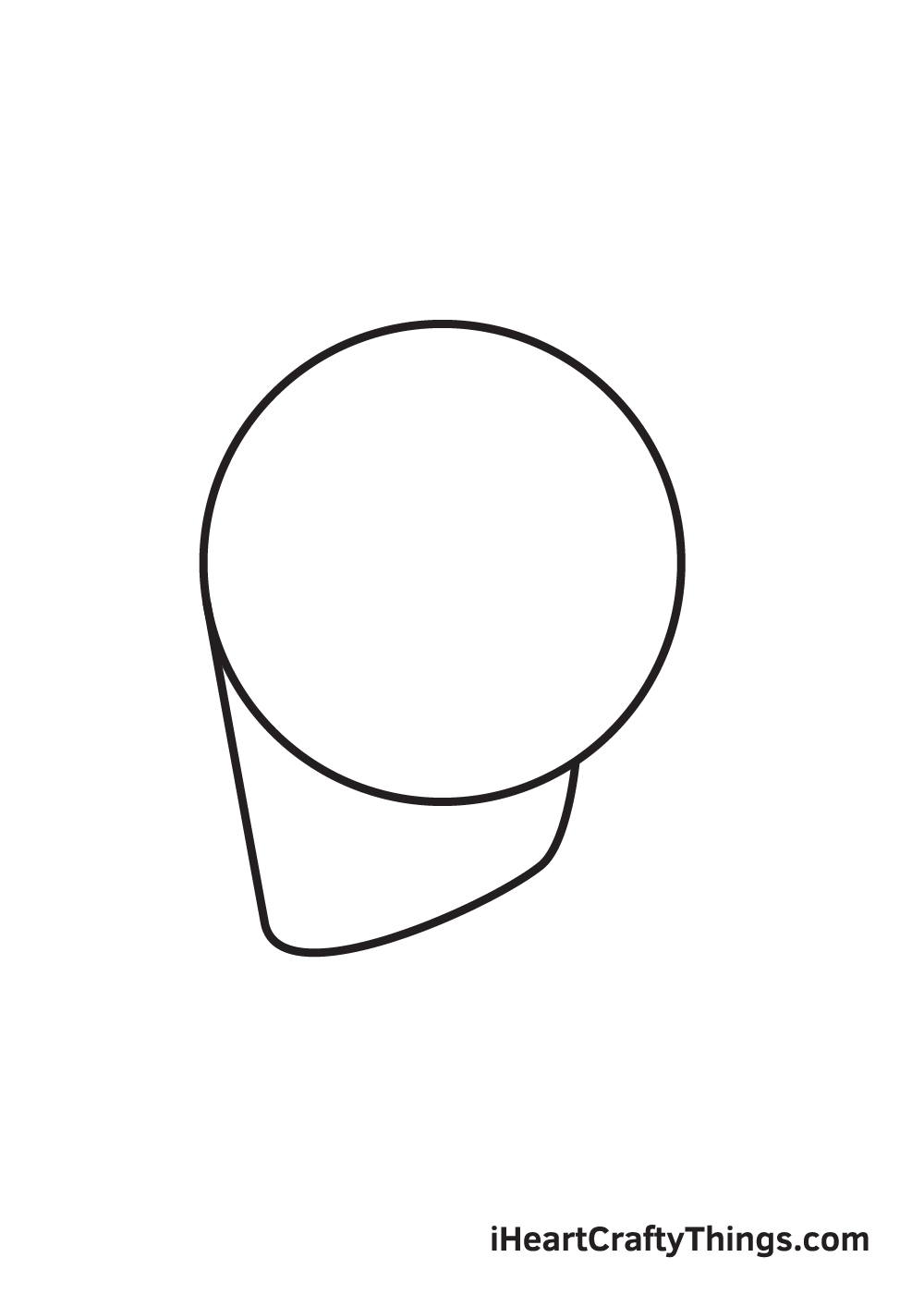 face from the side drawing step 2