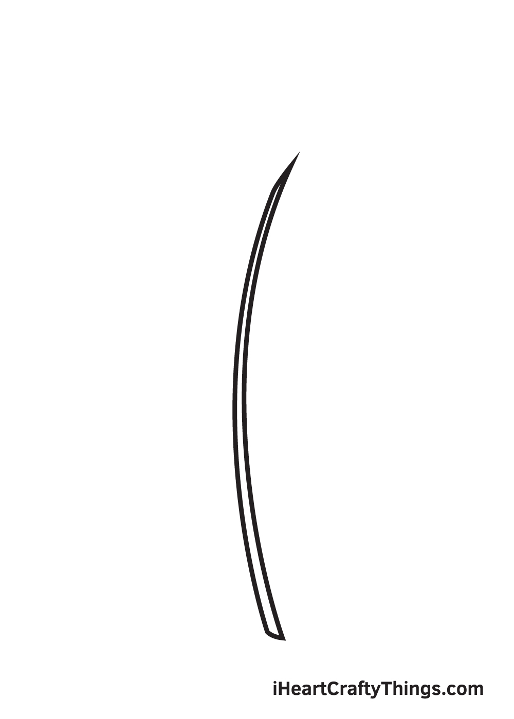 feather drawing step 1