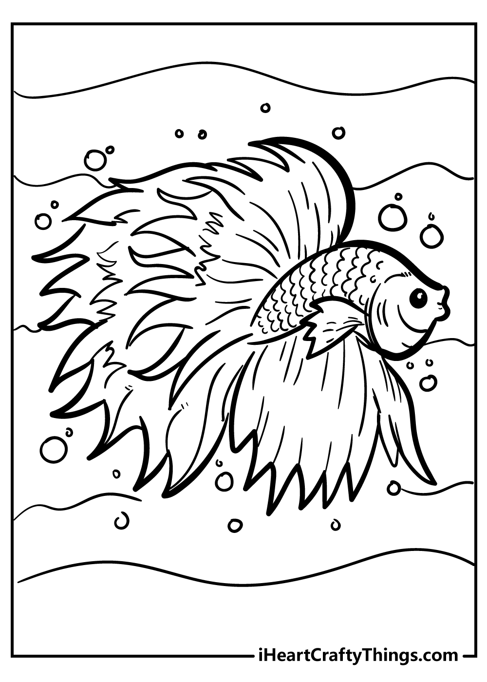 Betta fish coloring pages for preschoolers free printable