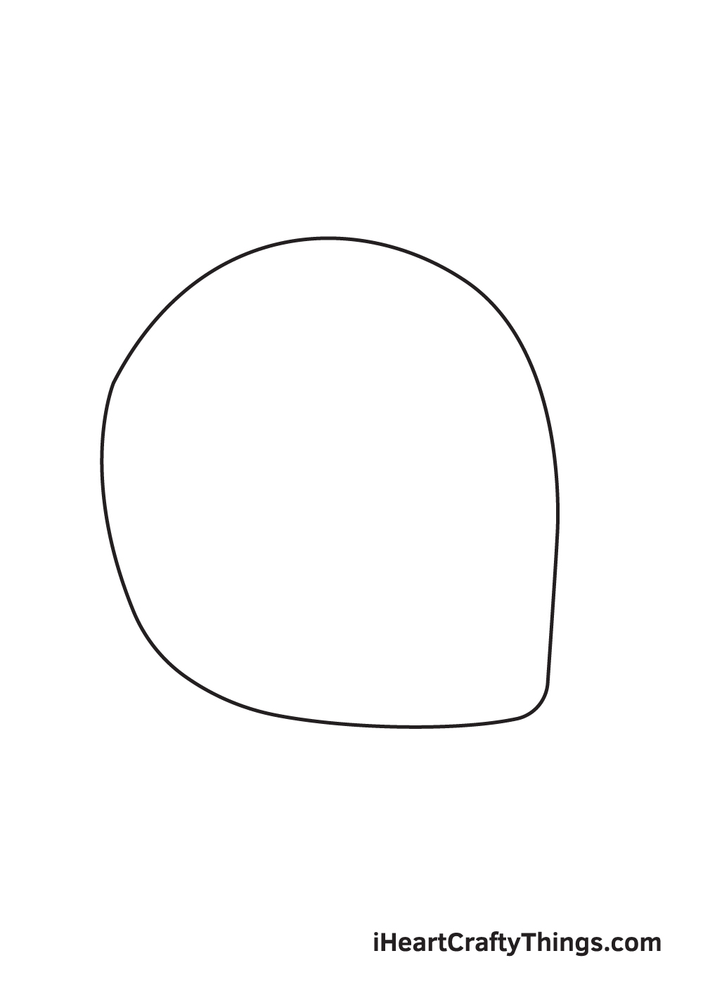 football helmet drawing step 1