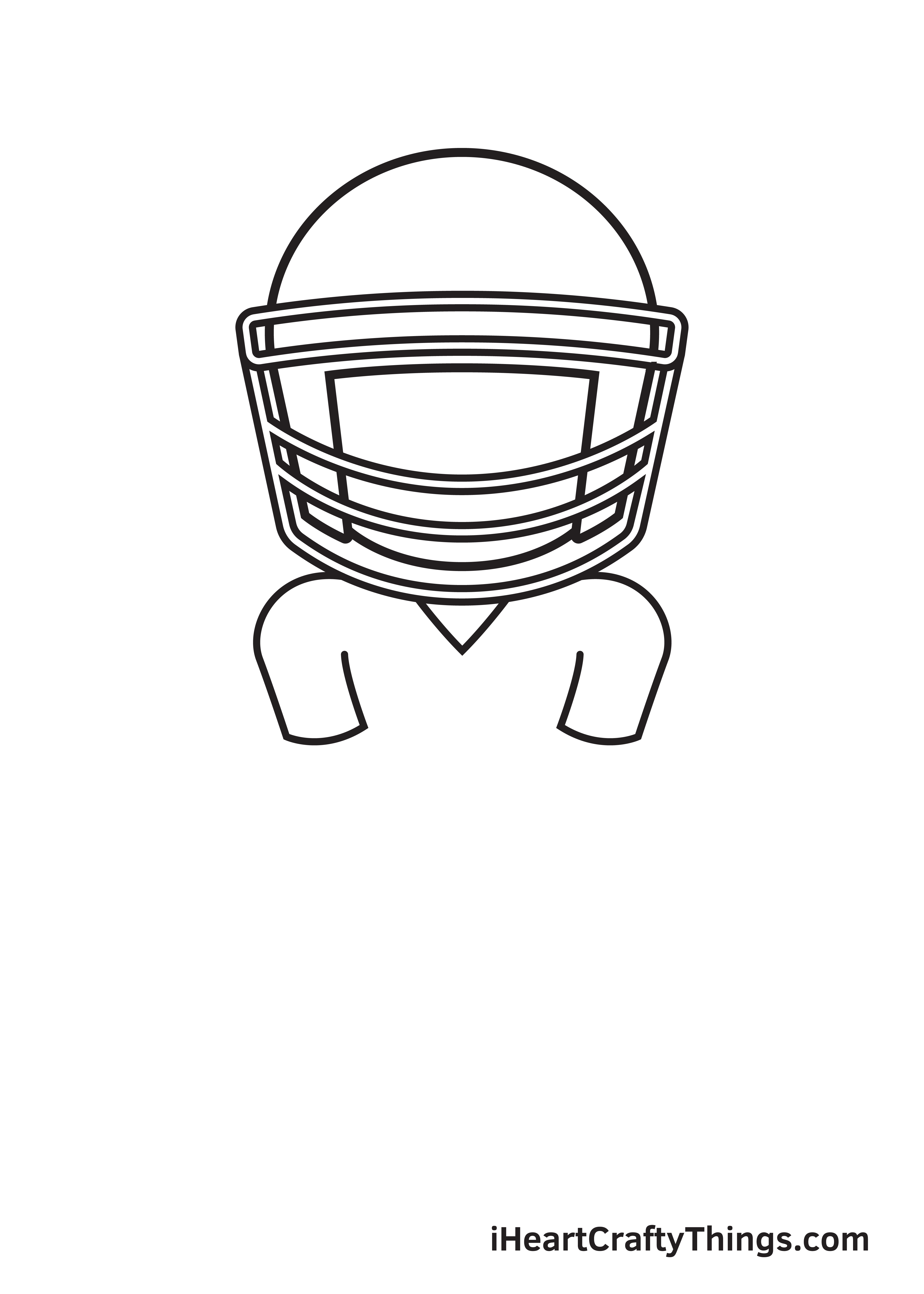 football player drawing step 4