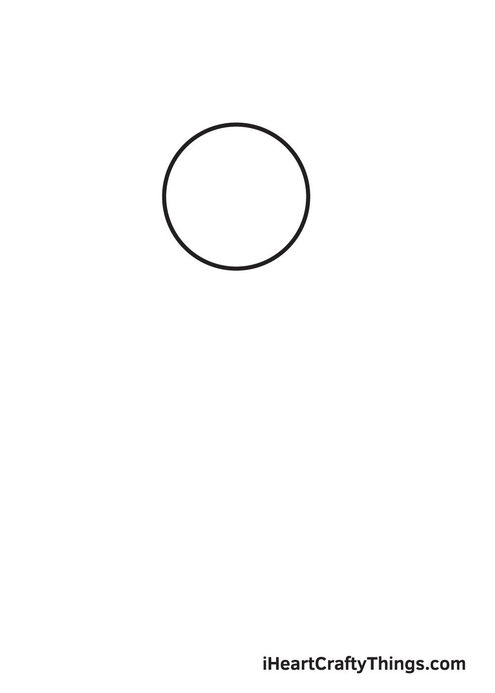 gingerbread man drawing step 1