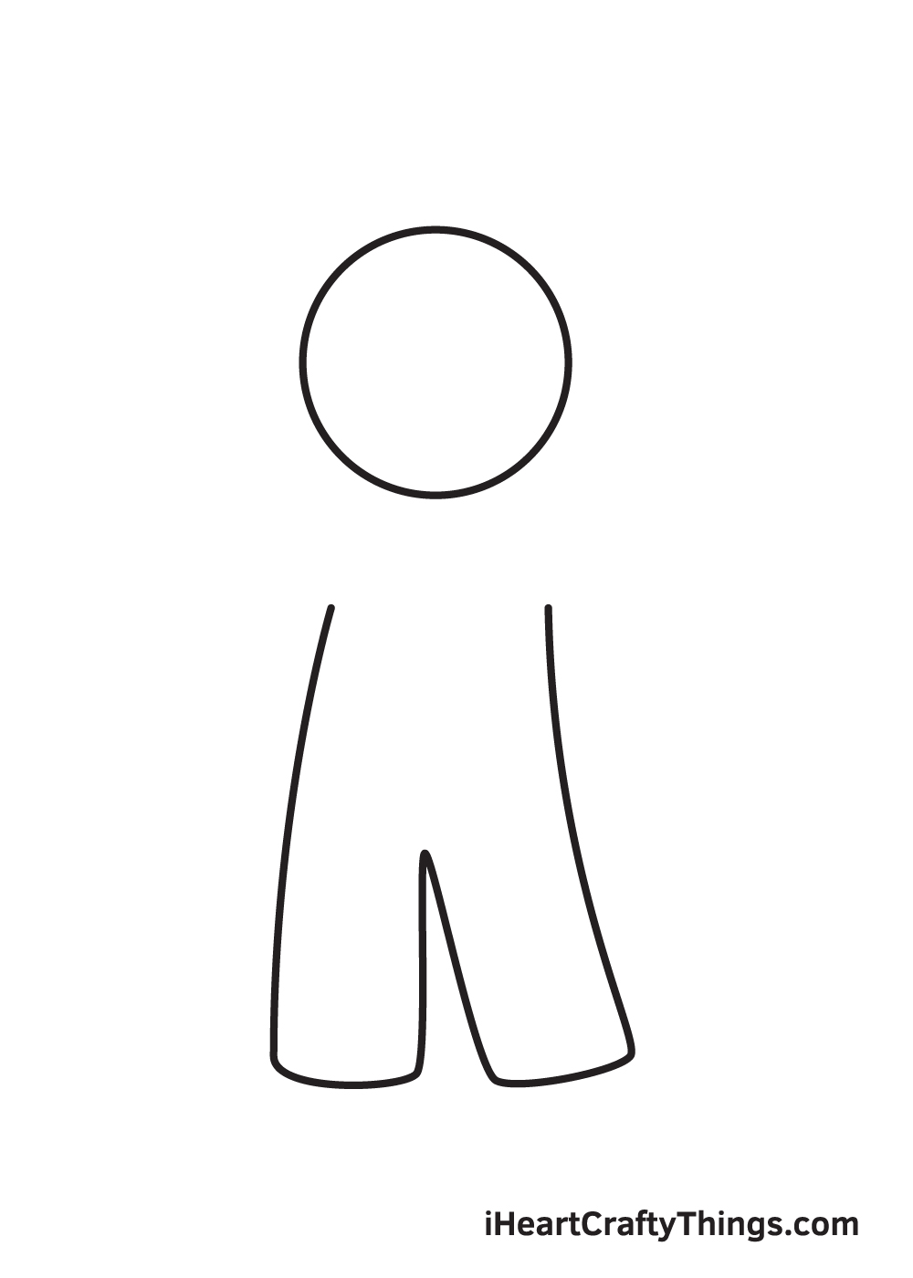 gingerbread man drawing step 2