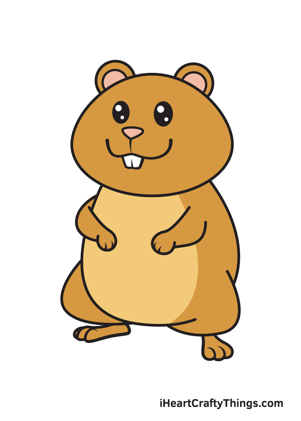 hamster drawing 9 steps