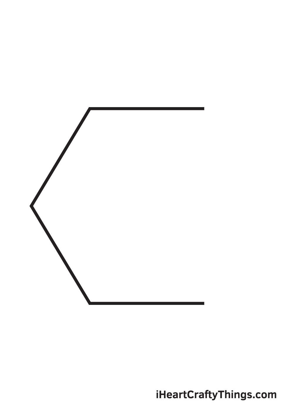 hexagon drawing step 4