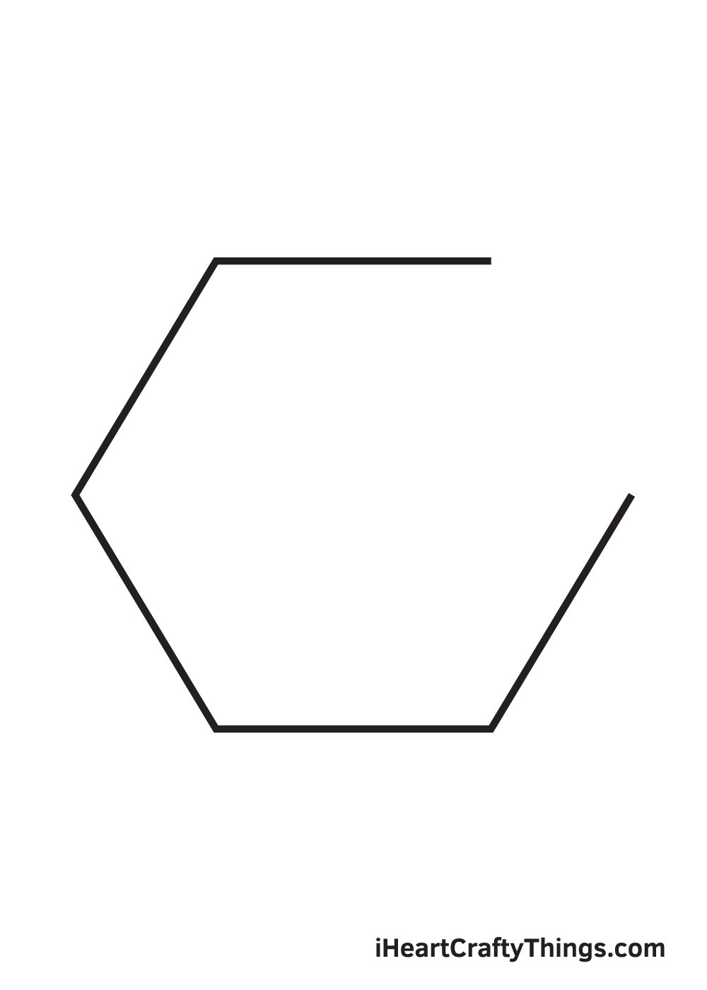 hexagon drawing step 5