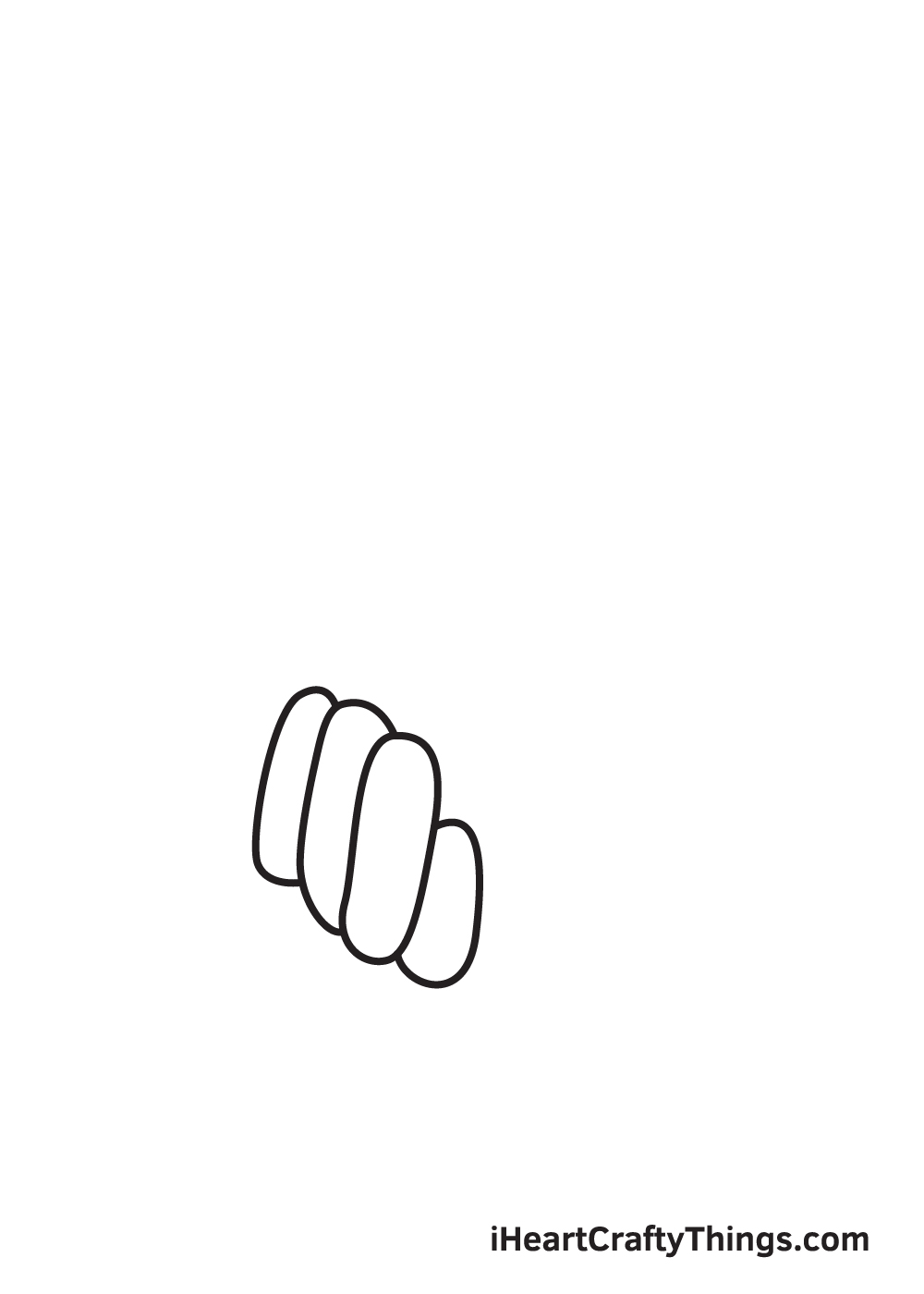 holding hands drawing step 4