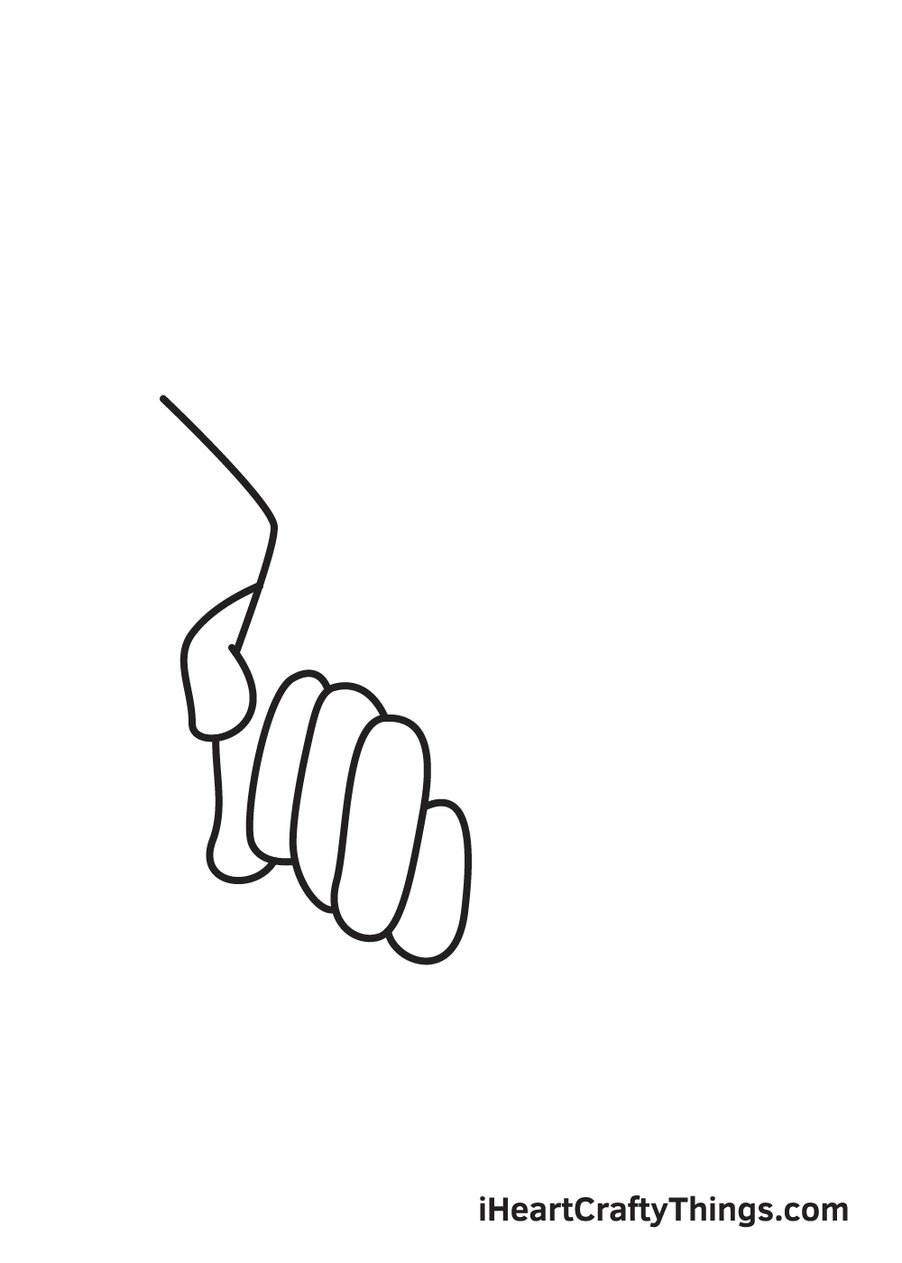 holding hands drawing step 5