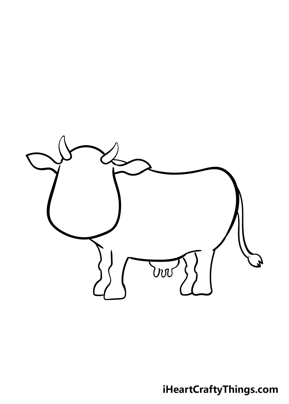 cow drawing step 6