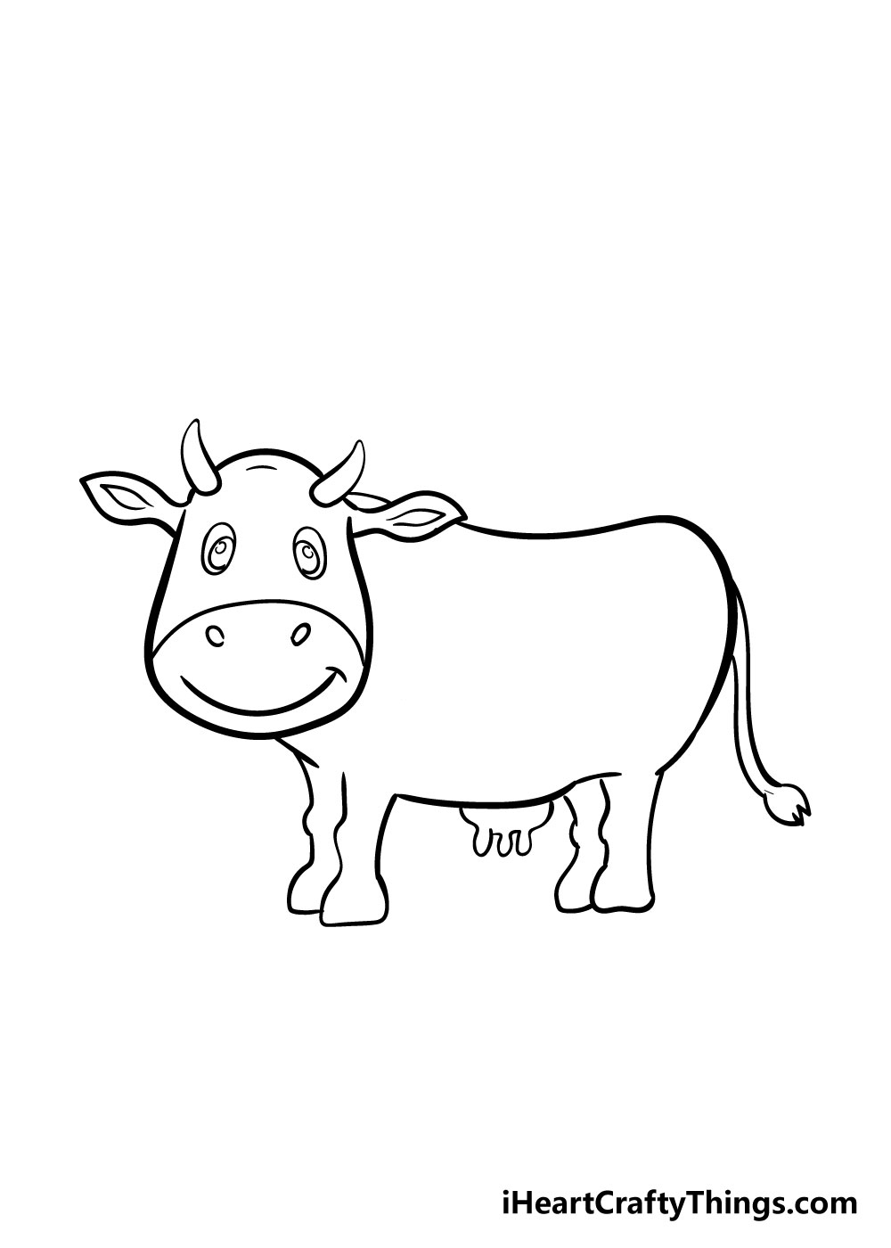cow drawing step 7