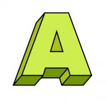 how to draw 3D letters image