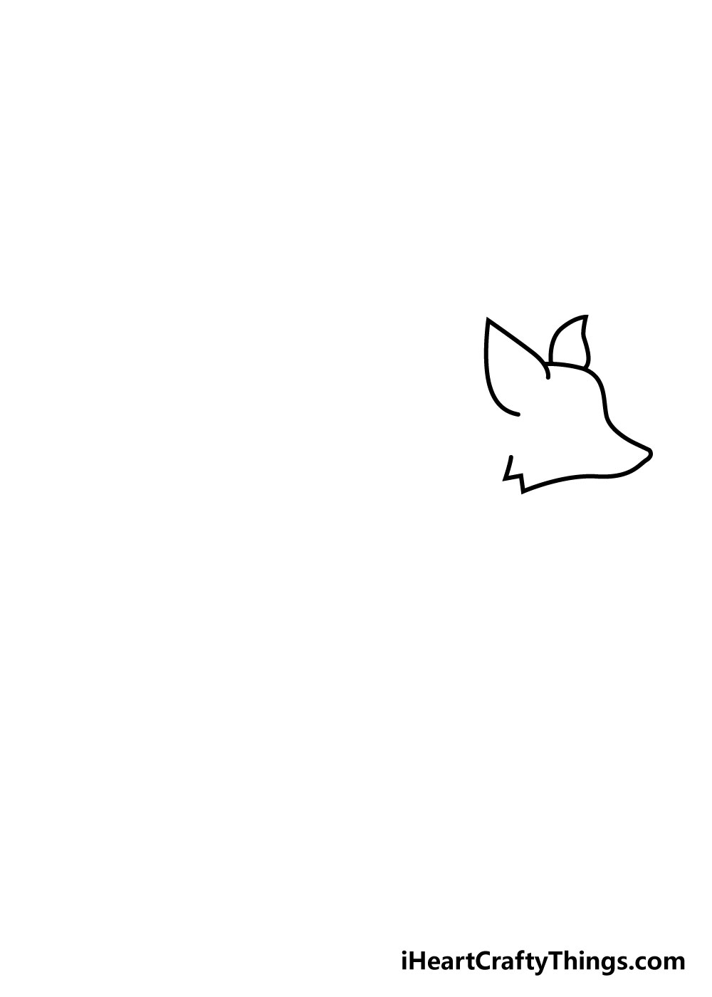 fox drawing step 1