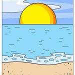how to draw ocean image
