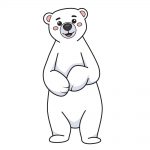 how to draw polar bear image