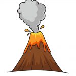 how to draw volcano image