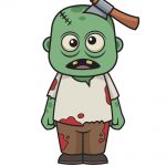 how to draw zombie image