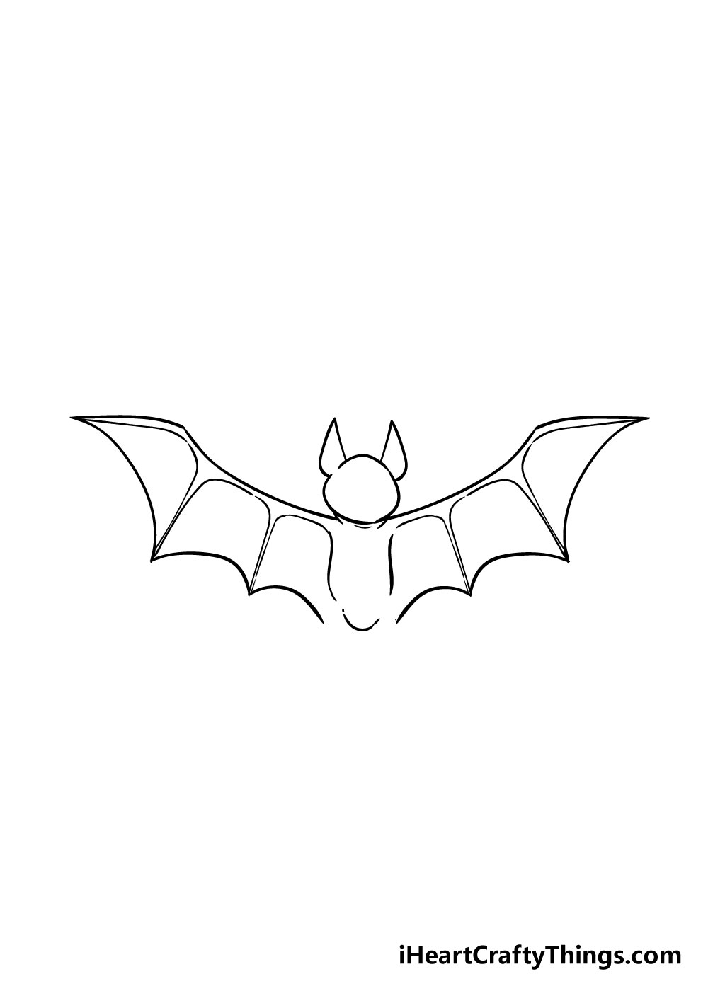 bat drawing step 5