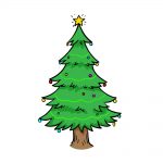 how to draw christmas tree image
