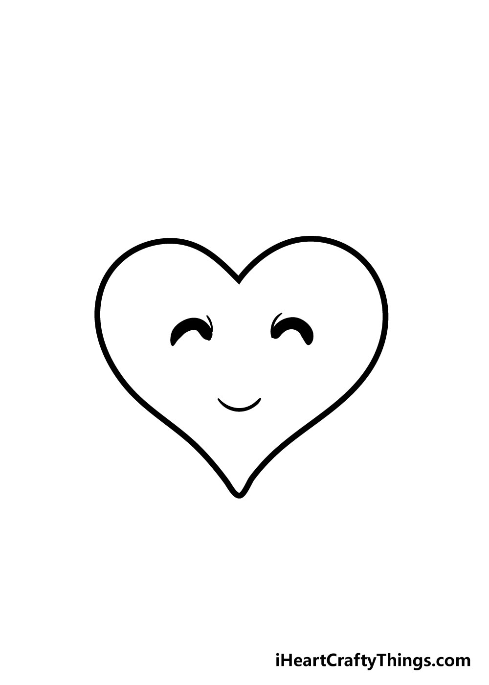 heart drawing step 6