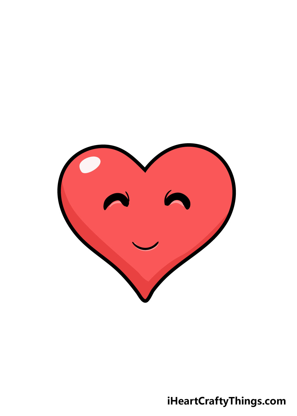 heart drawing step 7