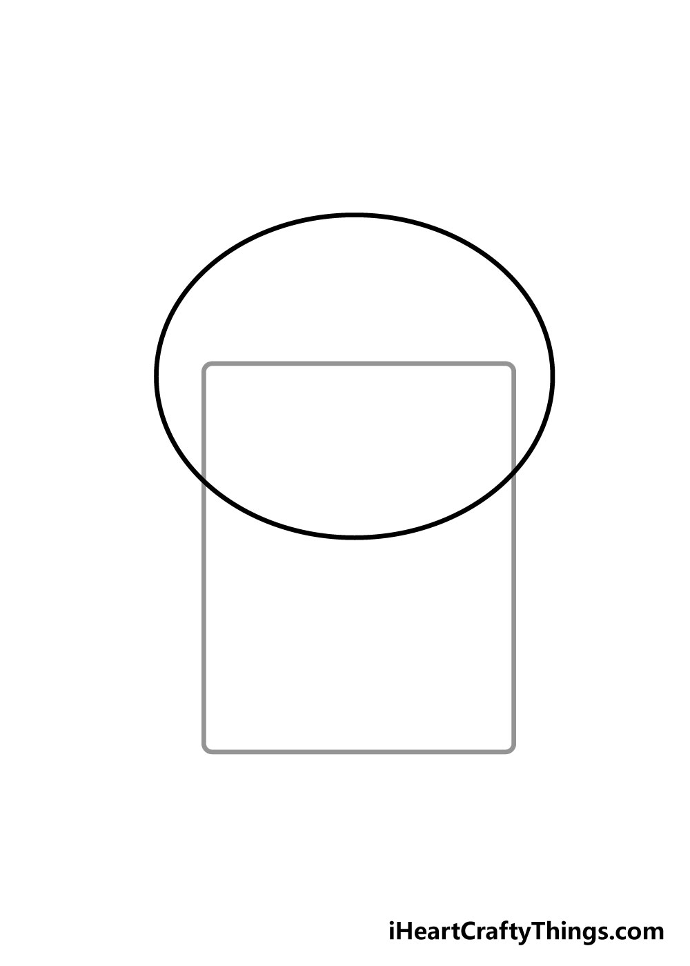 skull drawing step 1