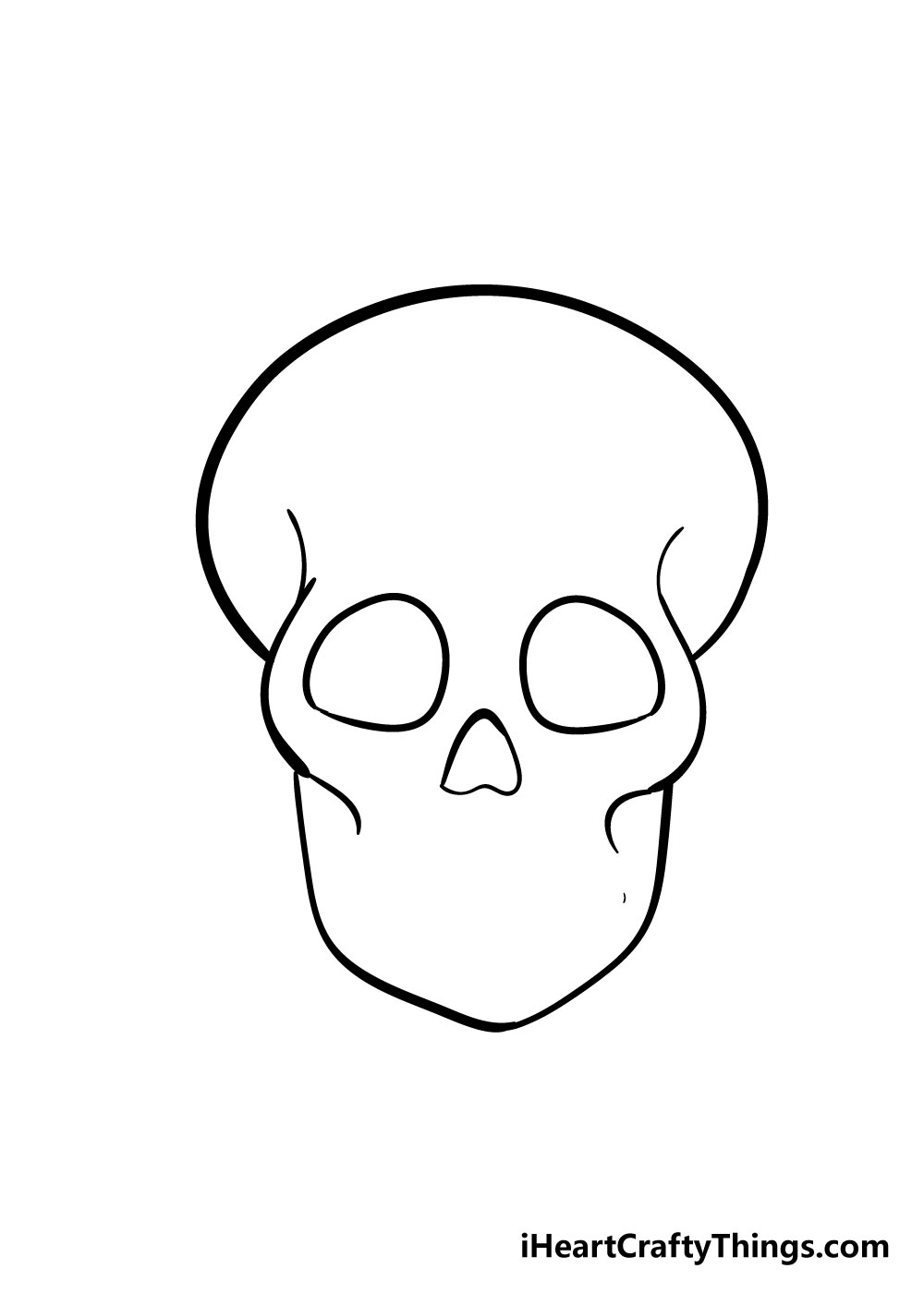 skull drawing step 6
