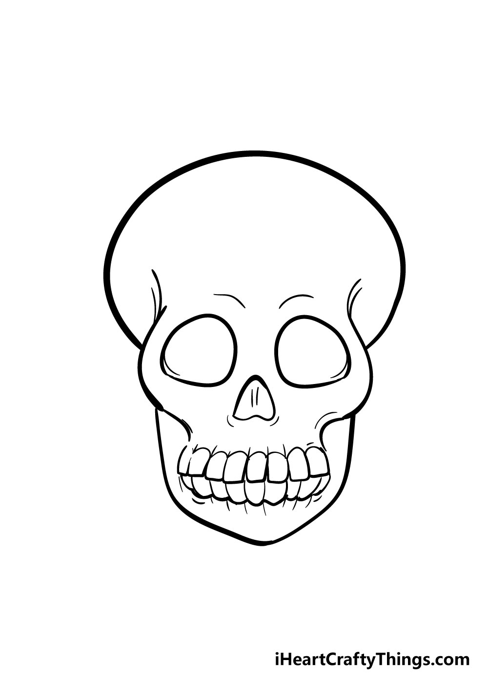 skull drawing step 7