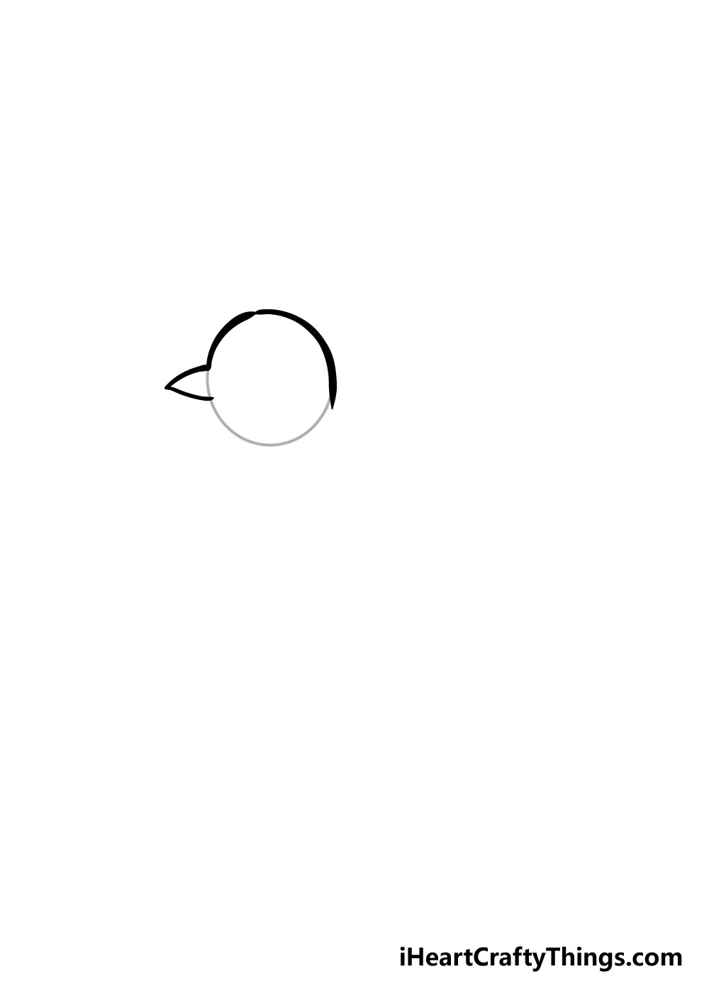 bird drawing step 1