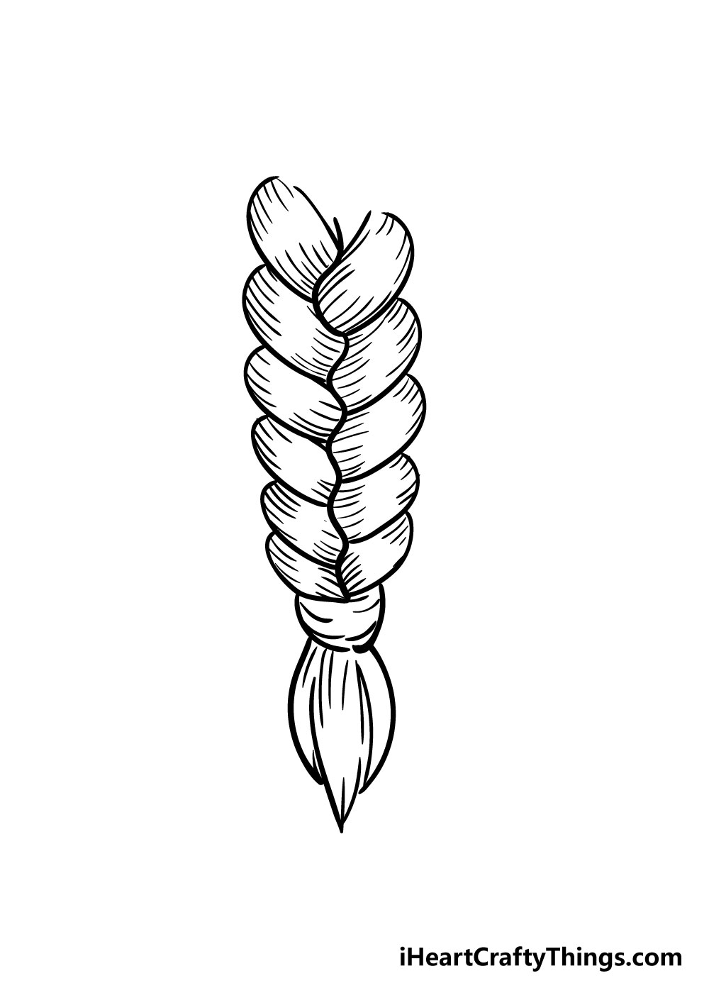 braid drawing step 7