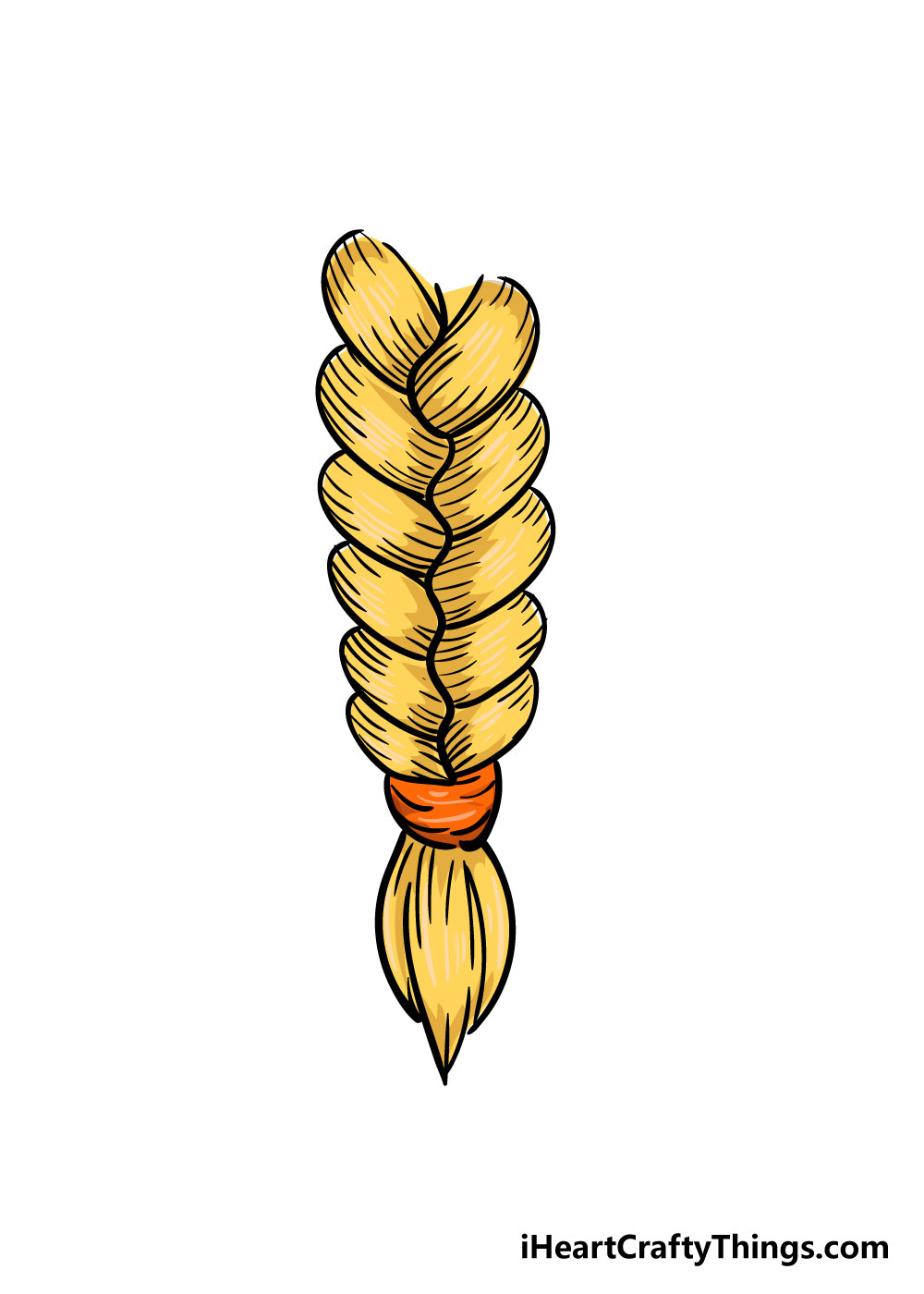 braid drawing step 8