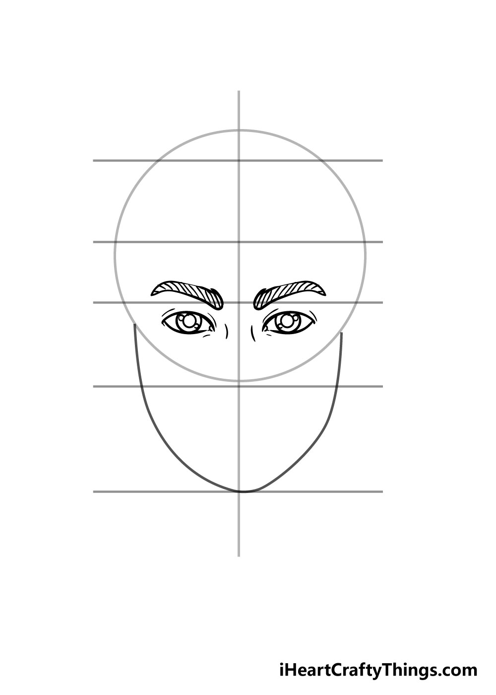 face drawing step 3