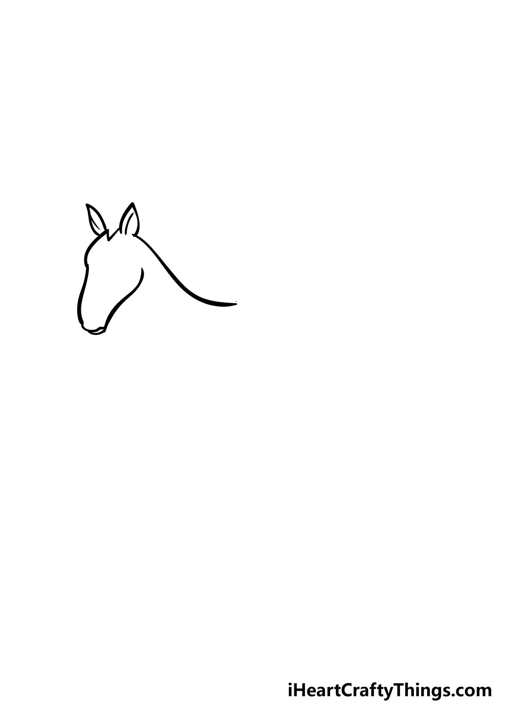 horse drawing step 1