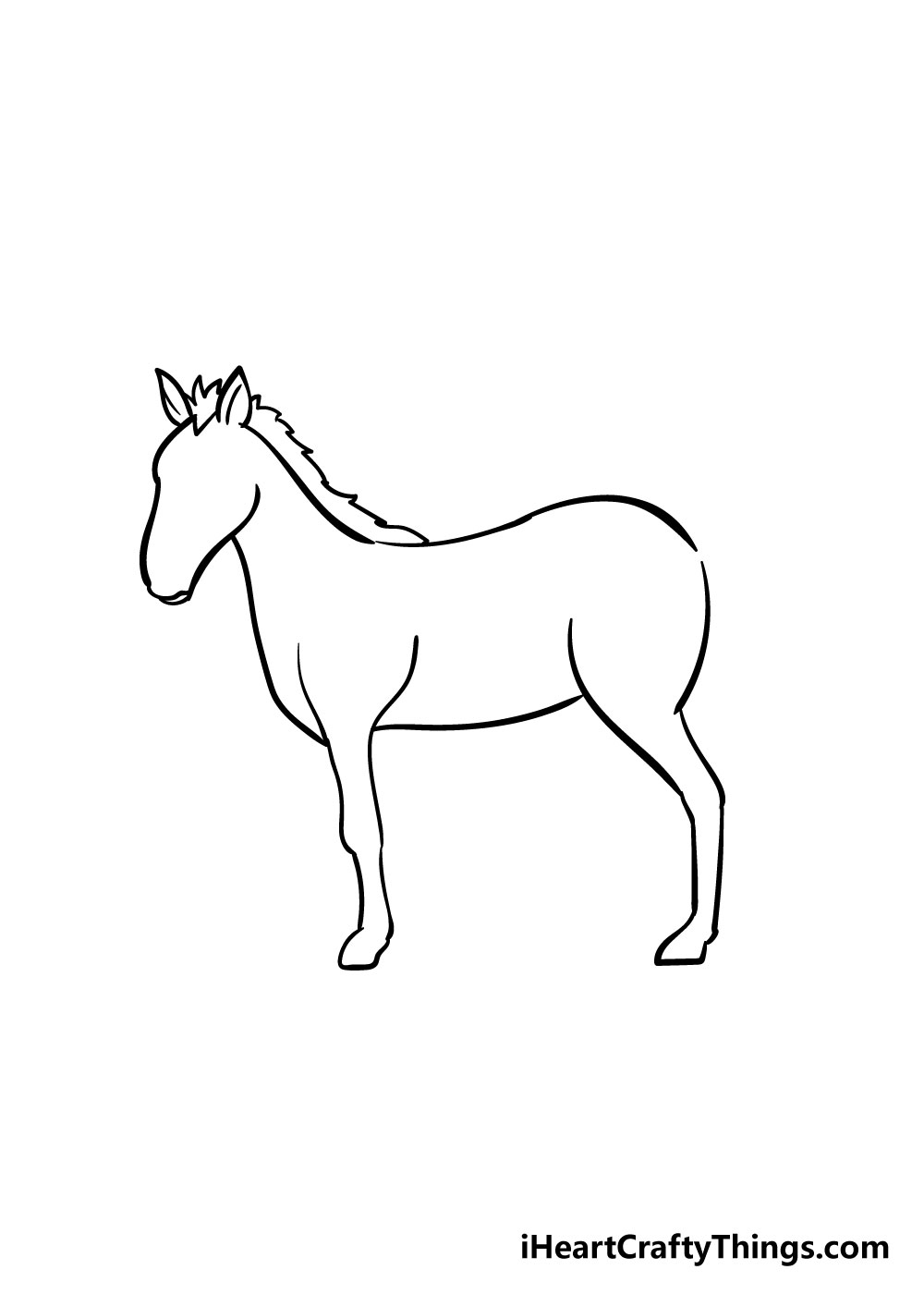 horse drawing step 5