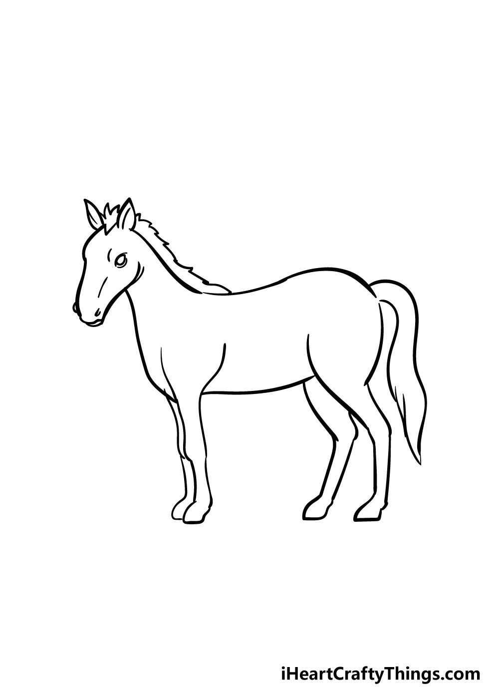 horse drawing step 7