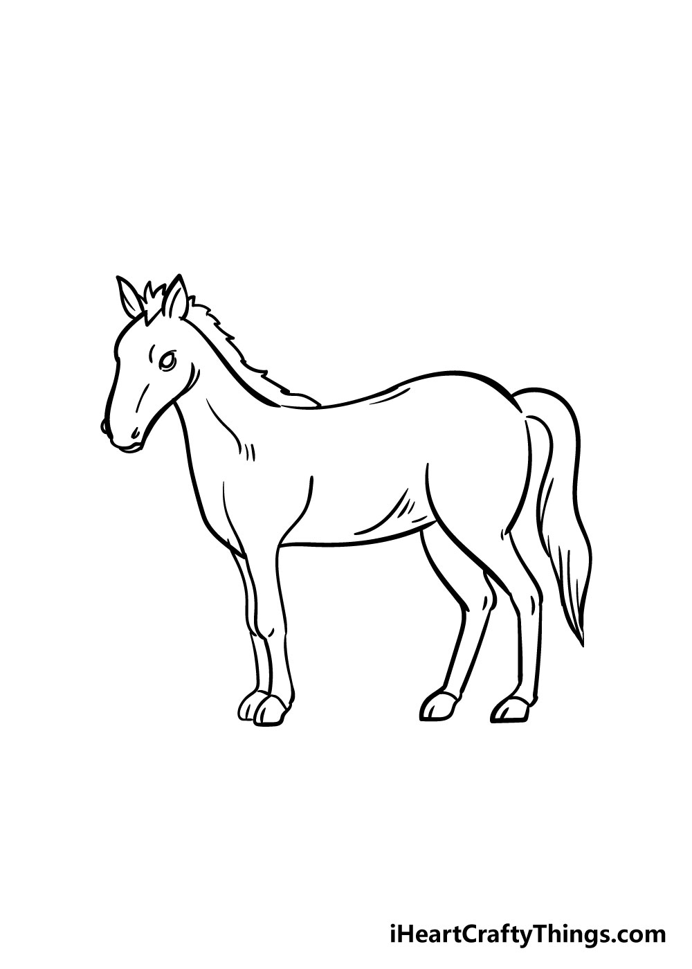 horse drawing step 8