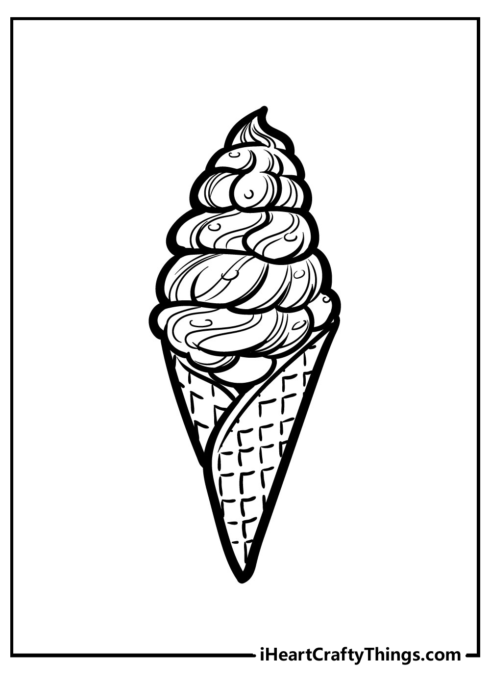 cute easy ice cream coloring pages free download