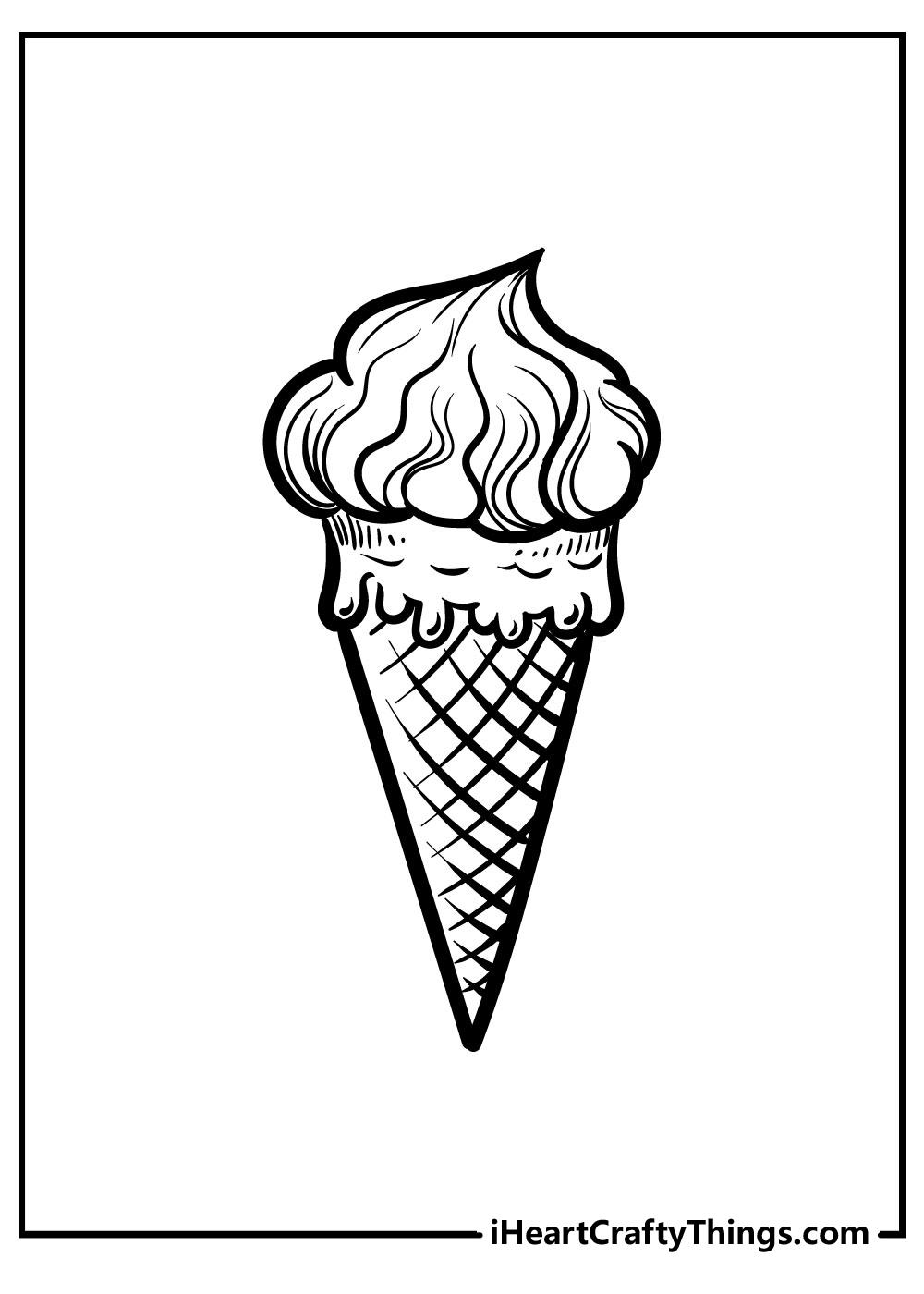 cute girls ice cream coloring pages