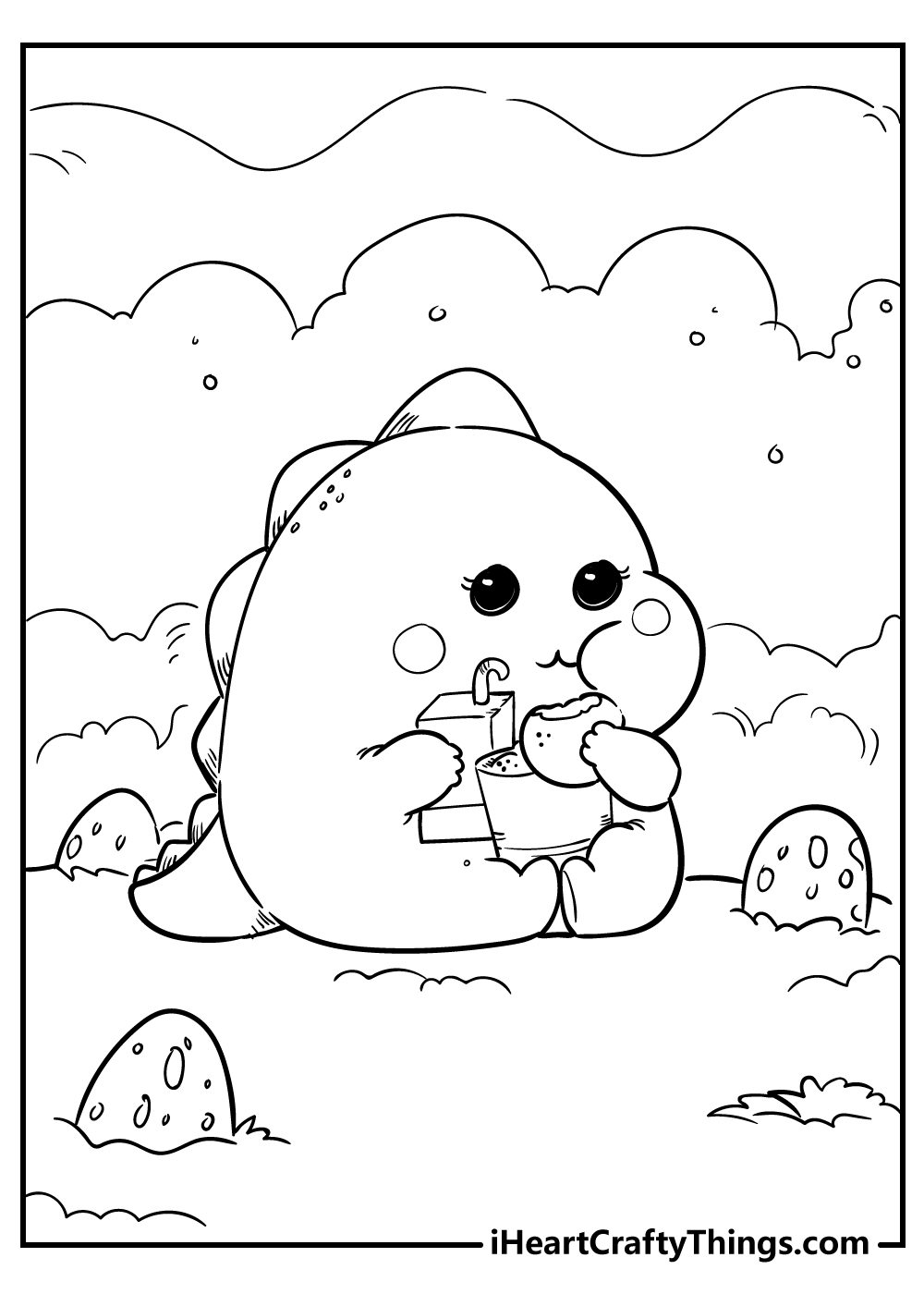 printable kawaii coloring pages animals free