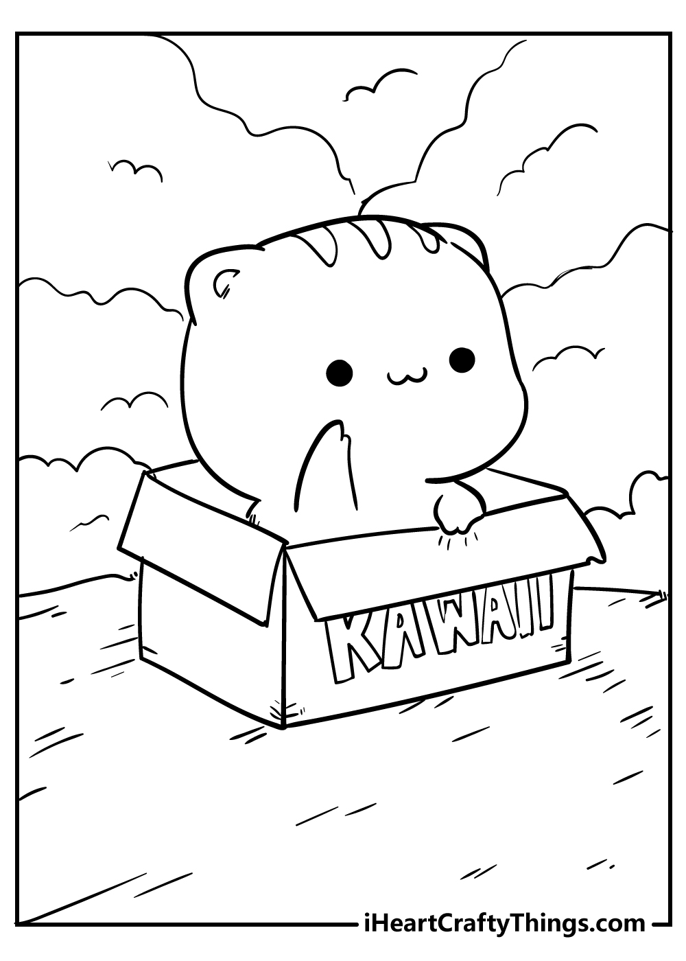 kawaii coloring pages girls