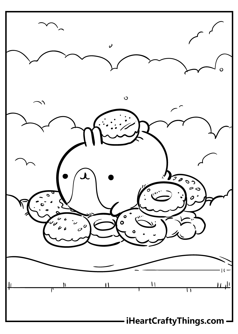 cute kawaii coloring pages for kids free printable