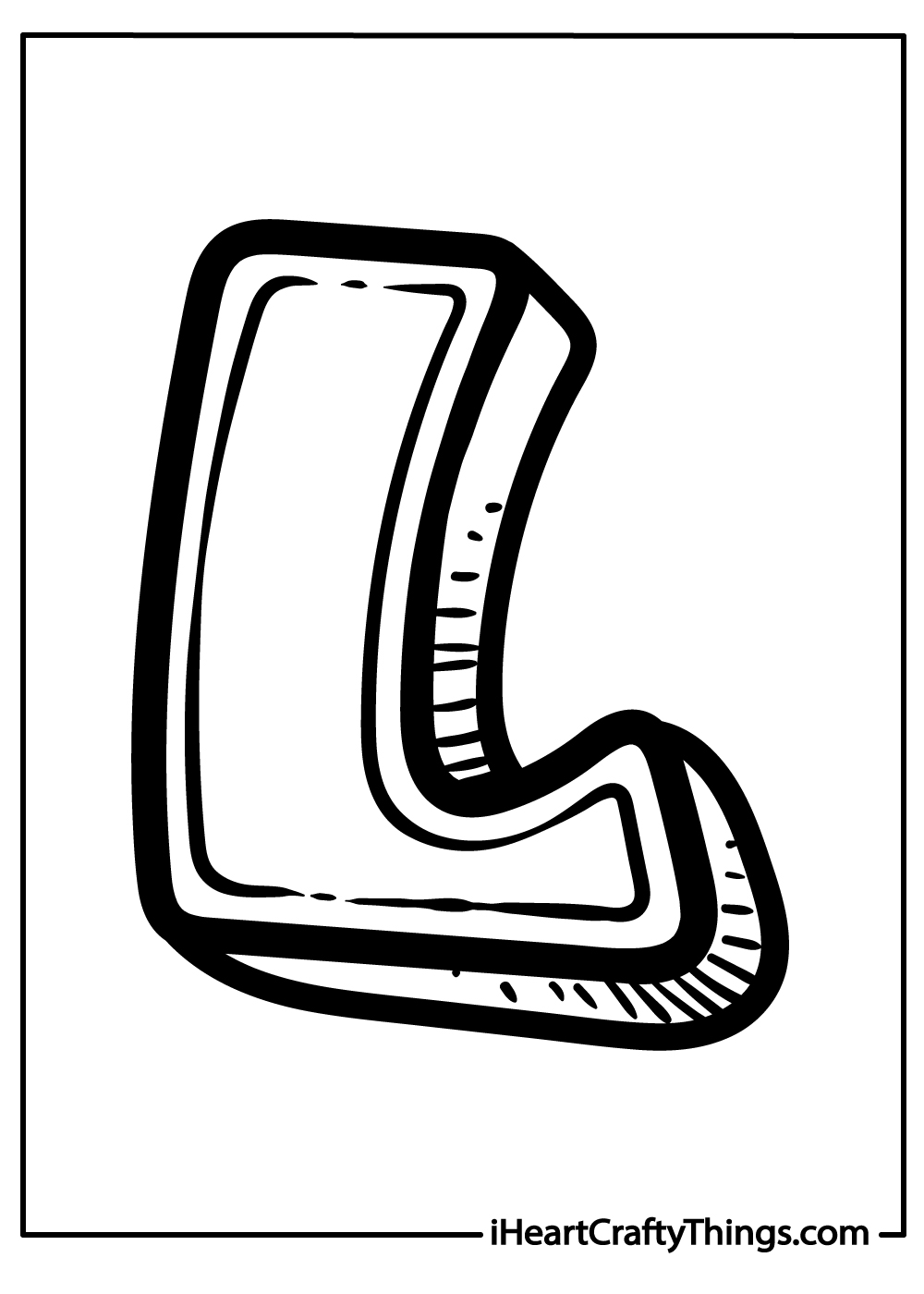 black letter L coloring pages