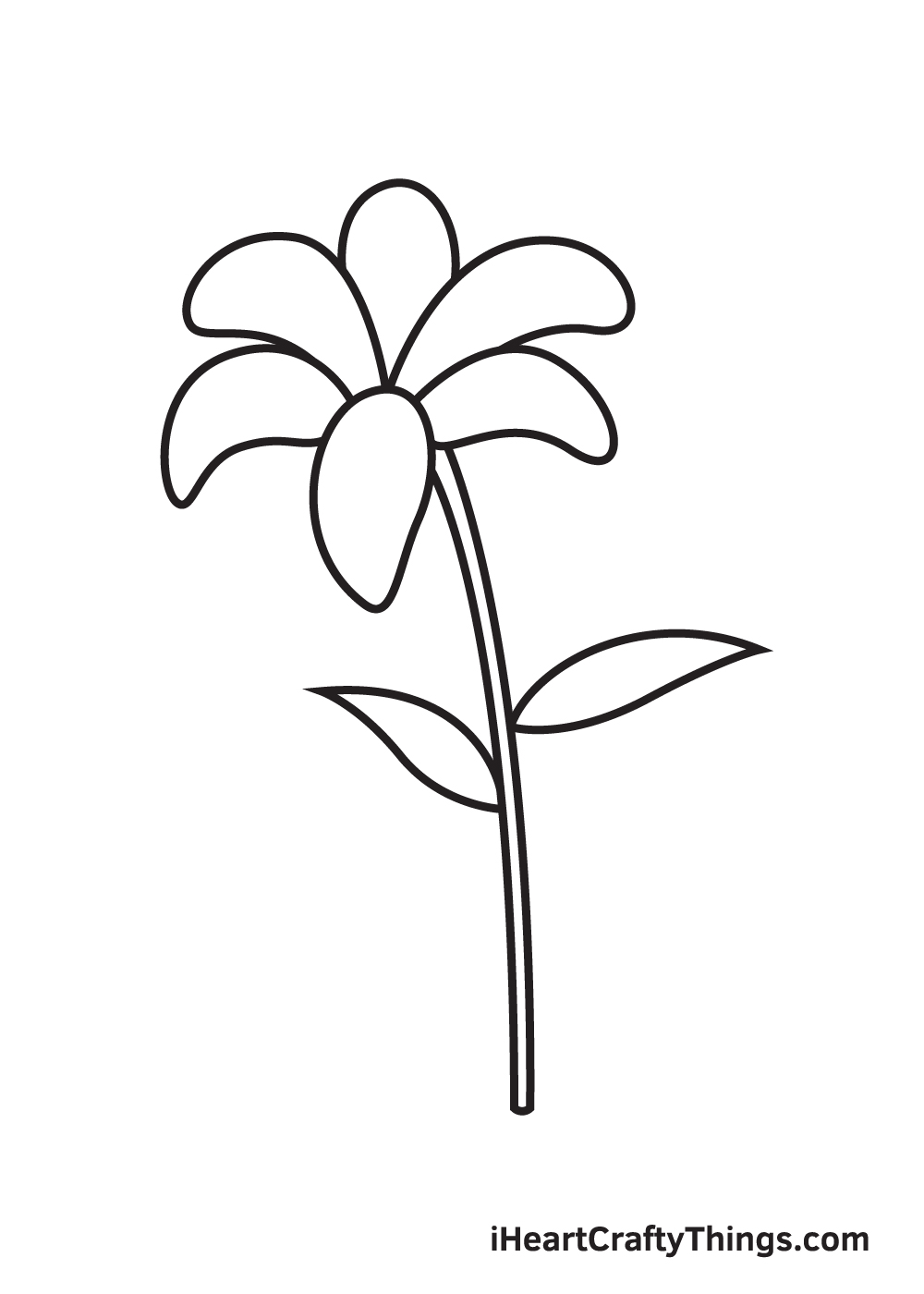 lily drawing step 7