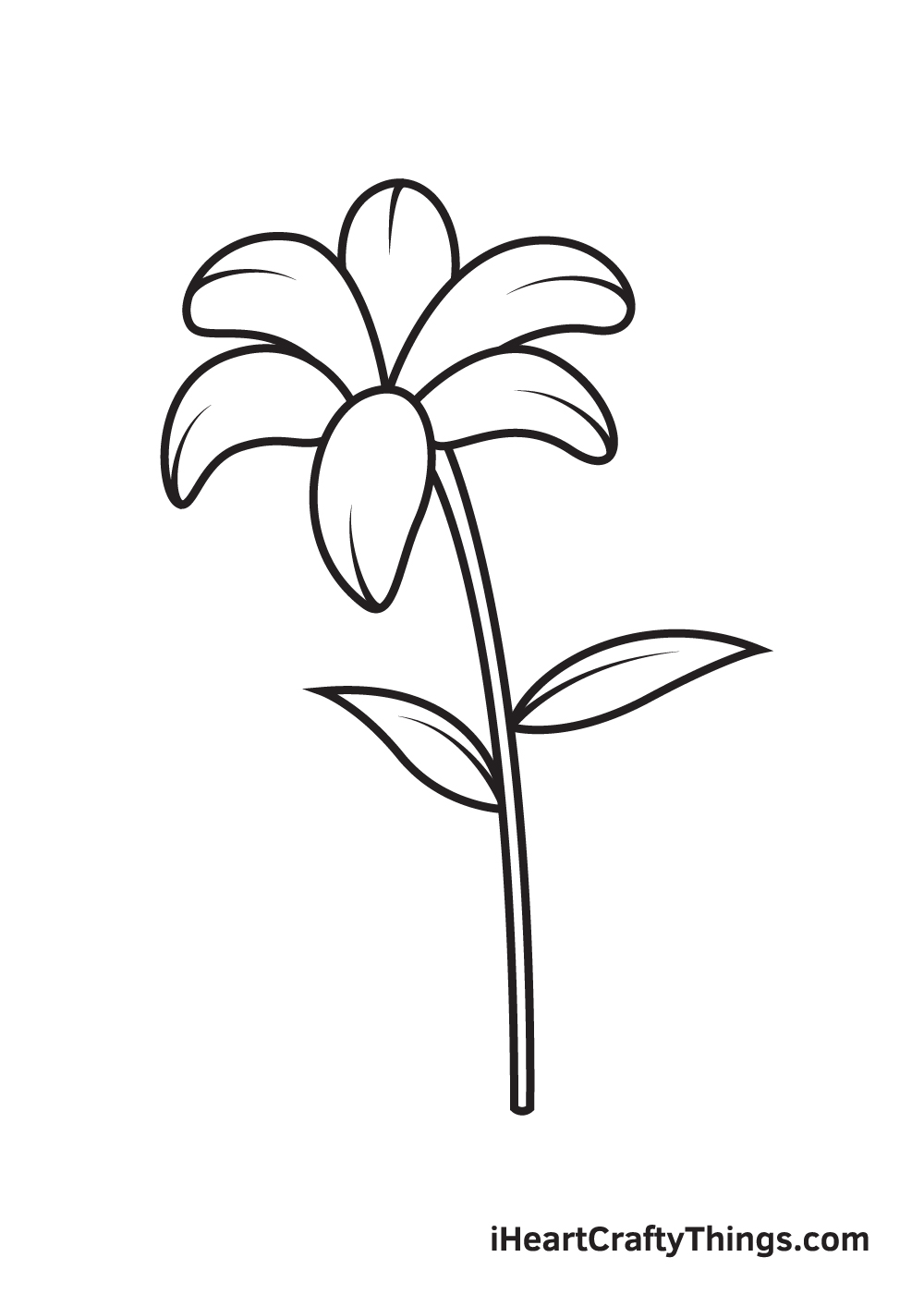lily drawing step 8