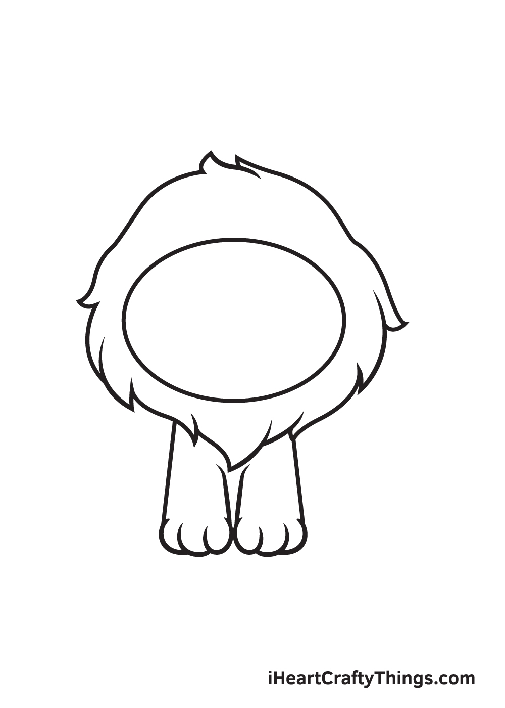 lion drawing step 3