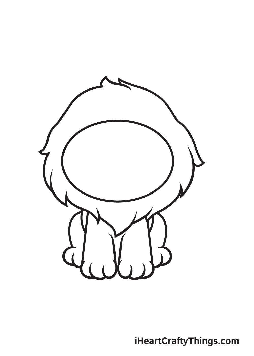 lion drawing step 4