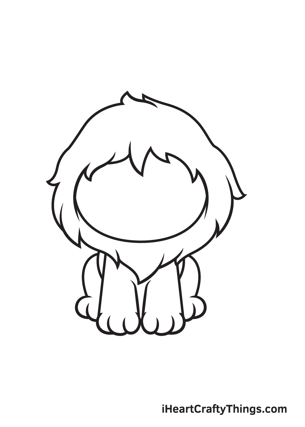 lion drawing step 5
