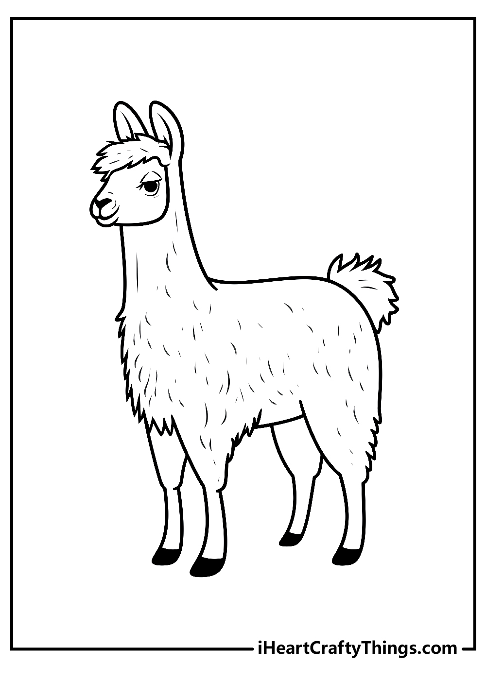 free llama coloring pages